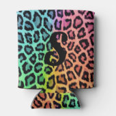 Rainbow Leopard Print Can Cooler Dosenkühler (Rückseite)