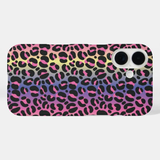 Rainbow Leopard Print Case-Mate iPhone Hülle (Rückseite (Horizontal))