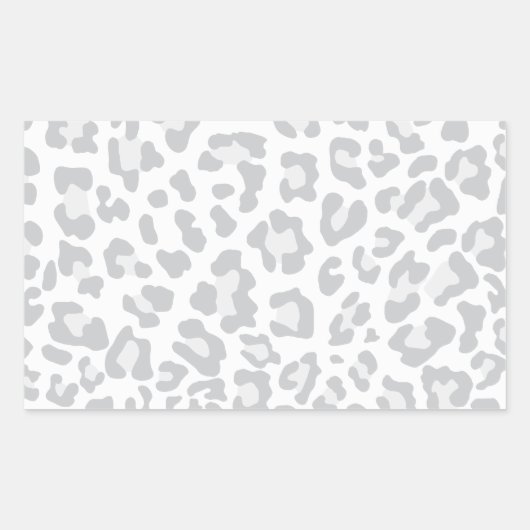 Rainbow Leopard Print Collection - Grau Rechteckiger Aufkleber (Vorderseite)