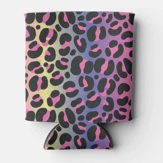 Rainbow Leopard Print Dosenkühler (Vorderseite)
