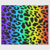 Rainbow Leopard Print Geschenkpapier (Flach)