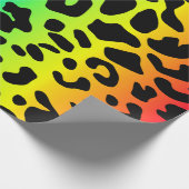 Rainbow Leopard Print Geschenkpapier (Ecke)