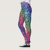 Rainbow Leopard Print - glatte Mischung Leggings (Links)