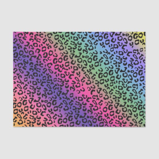 Rainbow Leopard Print - glatte Mischung Seidenpapier (Vorderseite)