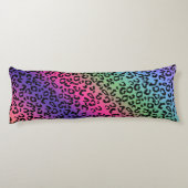 Rainbow Leopard Print - glatte Mischung Seitenschläferkissen (Rückseite)