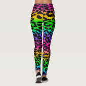 Rainbow Leopard Print Leggings (Rückseite)