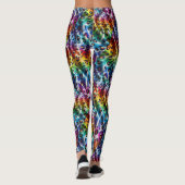 Rainbow Leopard Print Leggings | Bold Colorful (Rückseite)