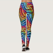 Rainbow Leopard Print Leggings | Bold Colorful (Rückseite)