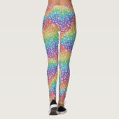 Rainbow Leopard Print Leggings | Bold Colorful (Rückseite)