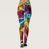Rainbow Leopard Print Leggings | Bold Colorful (Rückseite)