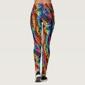 Rainbow Leopard Print Leggings | Bold Colorful (Rückseite)