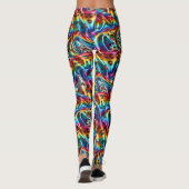 Rainbow Leopard Print Leggings | Psychedelic (Rückseite)