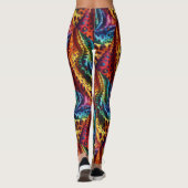 Rainbow Leopard Print Leggings | Psychedelic (Rückseite)