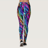 Rainbow Leopard Print Leggings | Psychedelic (Rückseite)