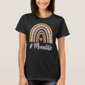 Rainbow Leopard Print Mama Life For Mother Day W T-Shirt (Vorderseite)