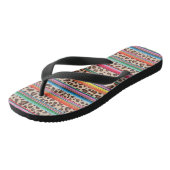 Rainbow Leopard Print Modern Girly Animal Muster Badesandalen (Schrägansicht)