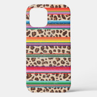 Rainbow Leopard Print Modern Girly Animal Muster