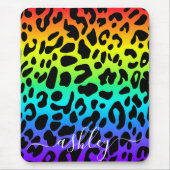 Rainbow Leopard Print Mousepad (Vorne)