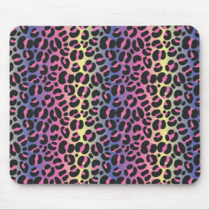 Rainbow Leopard Print Mousepad