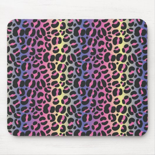 Rainbow Leopard Print Mousepad (Vorne)