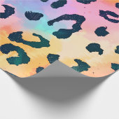 Rainbow Leopard Print Safari Geschenkpapier (Ecke)