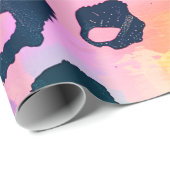 Rainbow Leopard Print Safari Geschenkpapier (Rolleneckpunkt)