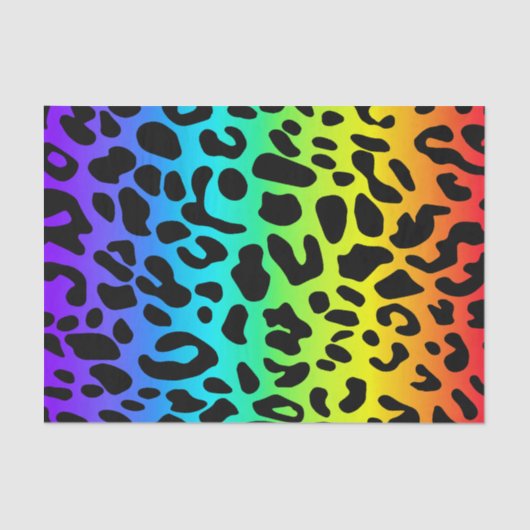Rainbow Leopard Print Seidenpapier (Vorderseite)