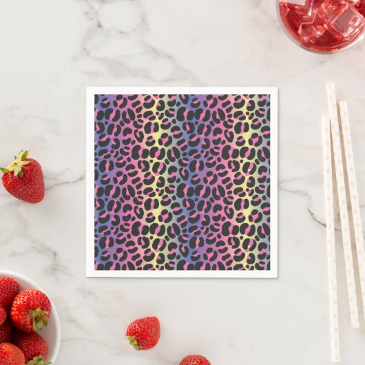 Rainbow Leopard Print Serviette (Beispiel)