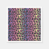 Rainbow Leopard Print Serviette (Vorderseite)