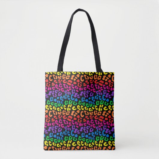 Rainbow Leopard Print Tasche (Vorderseite)