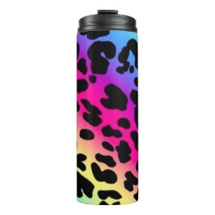 Rainbow Leopard Print Thermosbecher