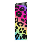 Rainbow Leopard Print Thermosbecher (Nach links gedreht)