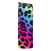 Rainbow Leopard Print Thermosbecher (Nach rechts gedreht)