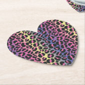 Rainbow Leopard Print Untersetzer (angewinkelt)