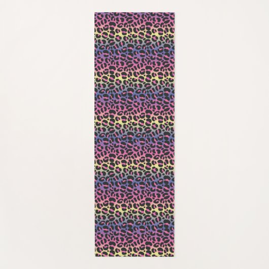 Rainbow Leopard Print Yogamatte (Vorderseite)
