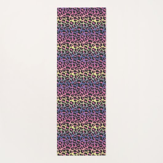 Rainbow Leopard Print Yogamatte (Rückseite)