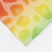 Rainbow-Leopard-Printmuster Fleecedecke (Ecke)