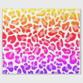 Rainbow Leopard Skin Geschenkpapier (Flach)