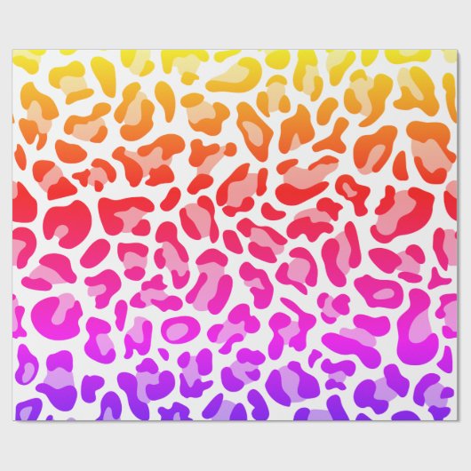 Rainbow Leopard Skin Geschenkpapier (Flach)