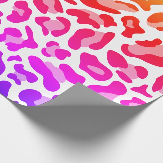 Rainbow Leopard Skin Geschenkpapier (Ecke)