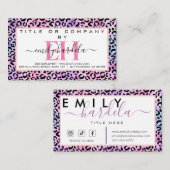 Rainbow Leopard Social Media Visitenkarte (Vorne/Hinten)