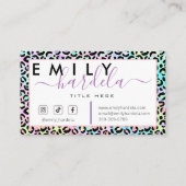 Rainbow Leopard Social Media Visitenkarte (Rückseite)