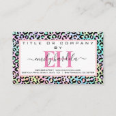 Rainbow Leopard Social Media  Visitenkarte (Vorderseite)