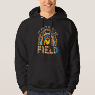 Rainbow Leopard Softball Mama Mein Herz ist auf di Hoodie