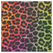Rainbow Leopard Spots Druckmuster Stoff (Nahaufnahme)
