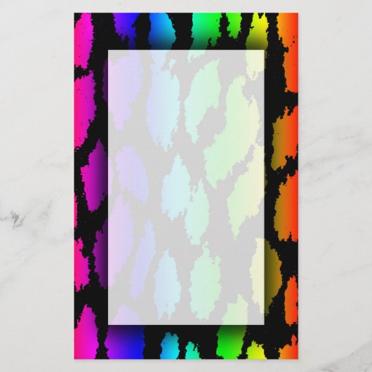 Rainbow Leopard Stationery Briefpapier (Vorderseite)