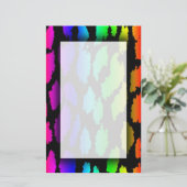 Rainbow Leopard Stationery Briefpapier (Stehend Vorderseite)