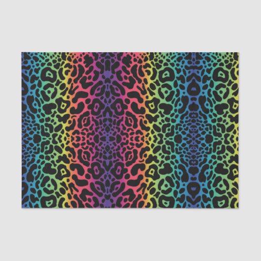Rainbow Leopard Tissue Paper Seidenpapier (Vorderseite)