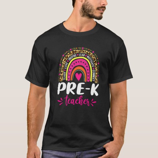 Rainbow Leopard vor dem Schulleiter T-Shirt (Vorderseite)