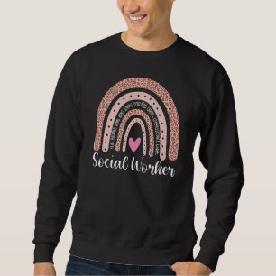 Rainbow Leopard Zitat der Sozialarbeiter-Liebe Sweatshirt